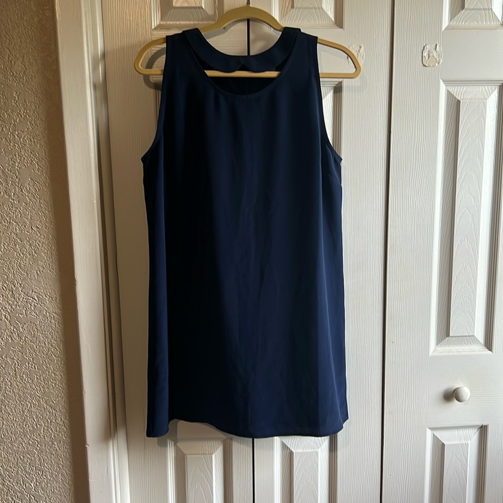 Vintage Cooperative Navy Blue Dress Size Large
